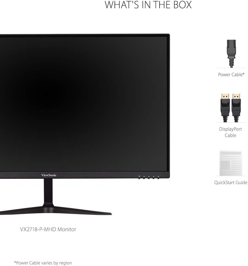 VX2718-P-MHD 27 Inch 1080P Gaming Monitor, 180Hz and 1Ms for Smooth Gameplay, Freesync and Eye Care Technology for Comfortable Viewing, HDMI, and Displayport Inputs