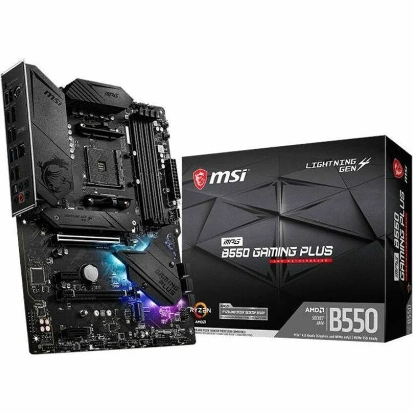 MPG B550 GAMING plus AM4 AMD B550 SATA 6Gbs DDR4 Ryzen 5000 / 4000G / 3000 ATX Motherboard